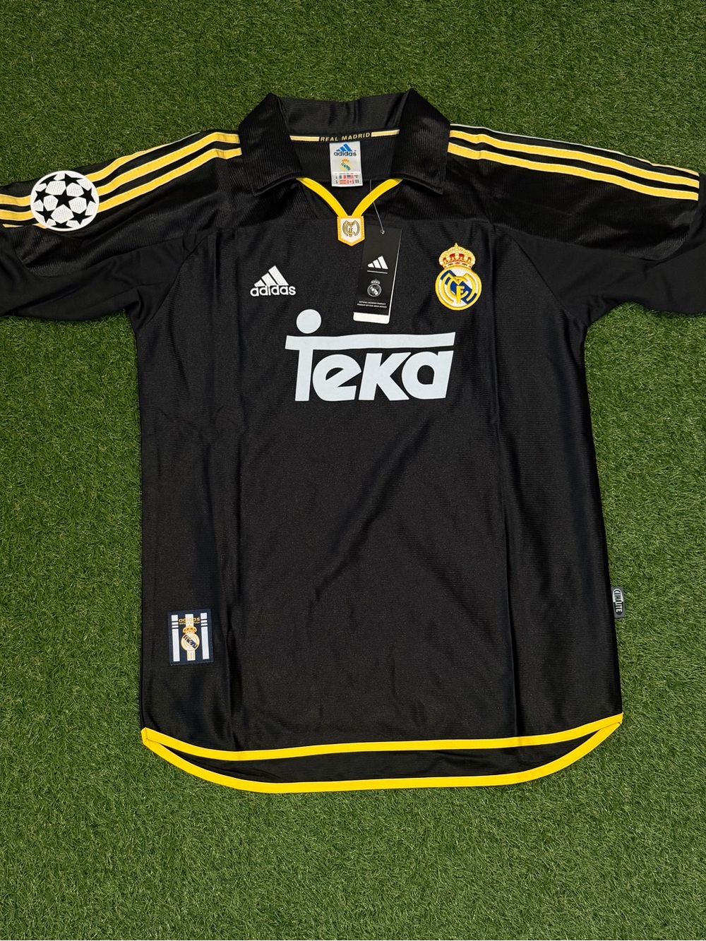 Adidas Real Madrid 99/00 Away Jersey Black & Yellow Teka Jersey